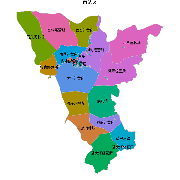 南岔区乡镇地图shp数据WGS84坐标系.shp
