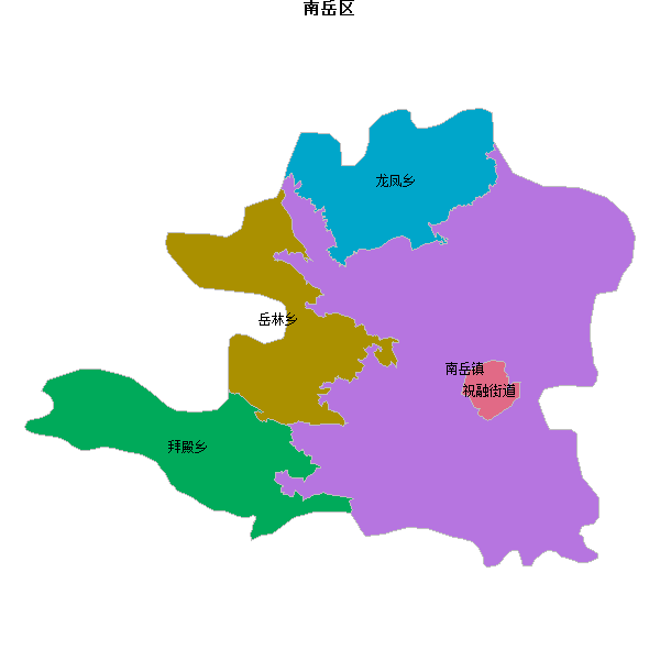 南岳区乡镇地图shp数据WGS84坐标系.shp