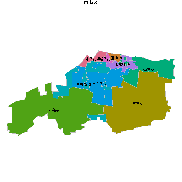 南市区乡镇地图shp数据WGS84坐标系.shp