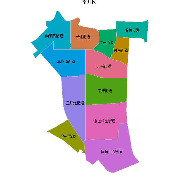 南开区乡镇地图shp数据WGS84坐标系.shp