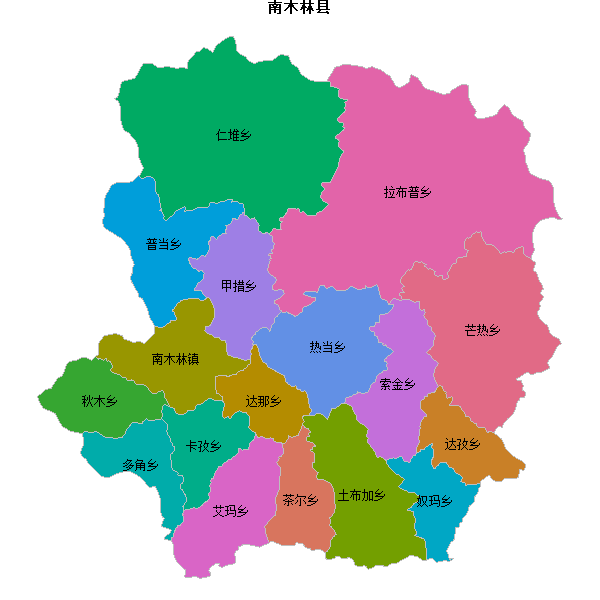 南木林县乡镇地图shp数据WGS84坐标系.shp