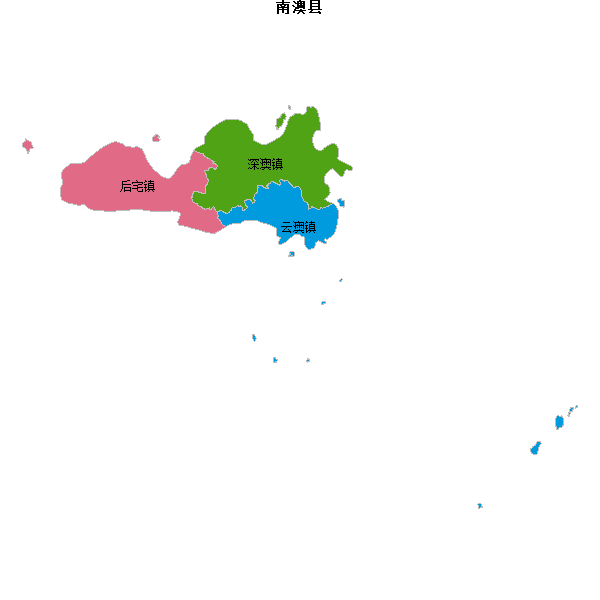 南澳县乡镇地图ppt数据WGS84坐标系.ppt