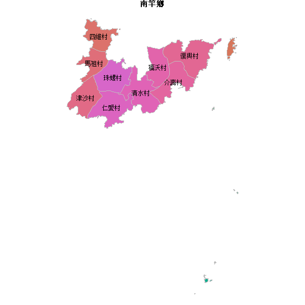 南竿鄉乡镇地图shp数据WGS84坐标系.shp