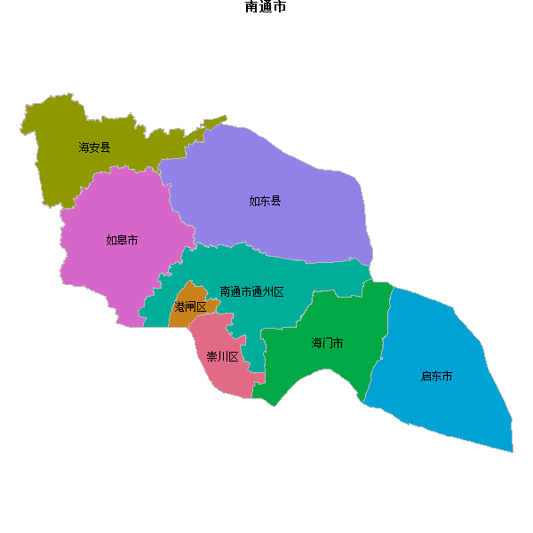 南通市地图shp数据WGS84坐标系.shp