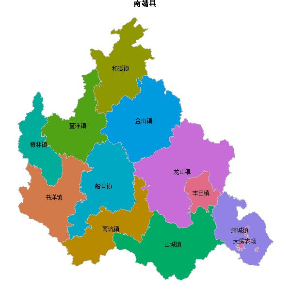 南靖县乡镇地图JSON数据WGS84坐标系.json