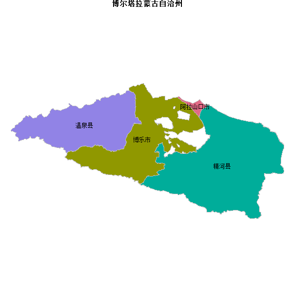 博尔塔拉蒙古自治州地图shp数据WGS84坐标系.shp