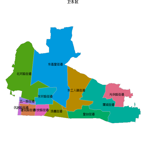 卫东区乡镇地图shp数据WGS84坐标系.shp