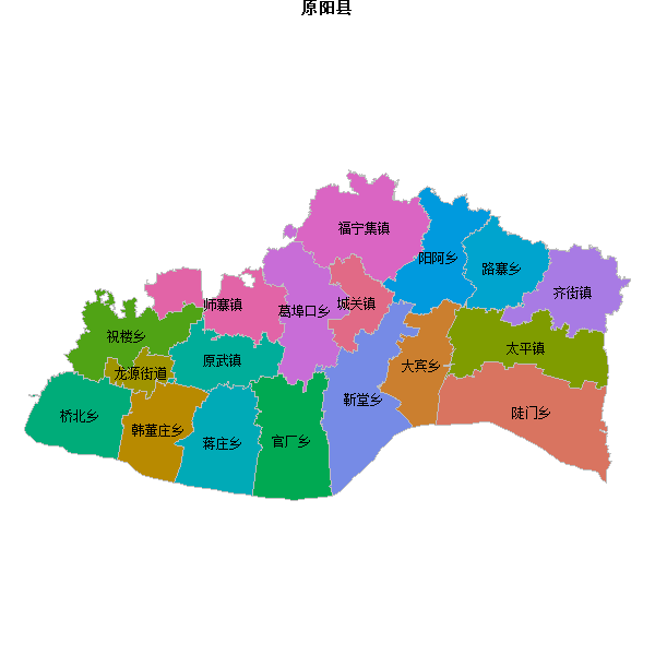 原阳县乡镇地图shp数据WGS84坐标系.shp