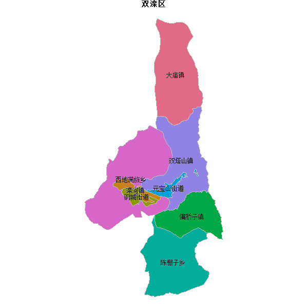 双滦区乡镇地图shp数据WGS84坐标系.shp