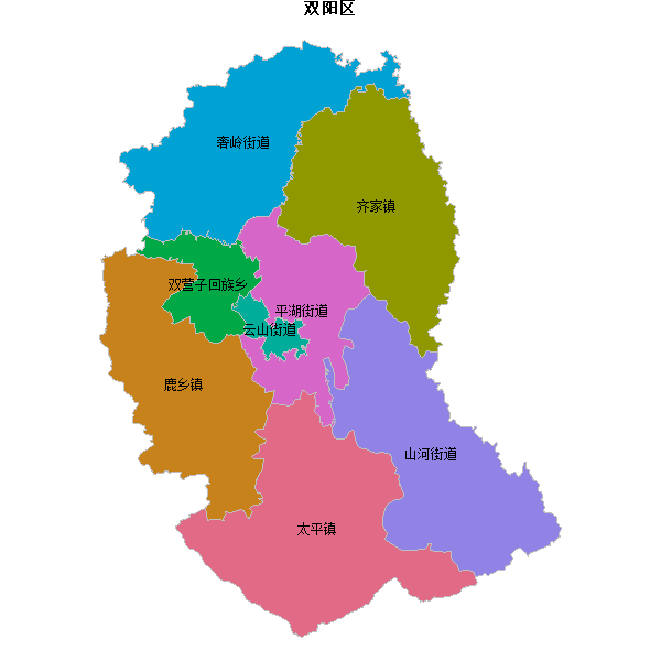 双阳区乡镇地图shp数据WGS84坐标系.shp