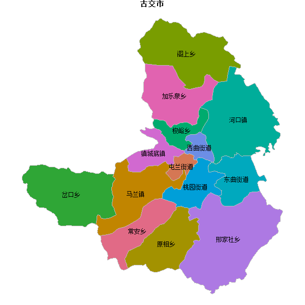 古交市乡镇地图shp数据WGS84坐标系.shp