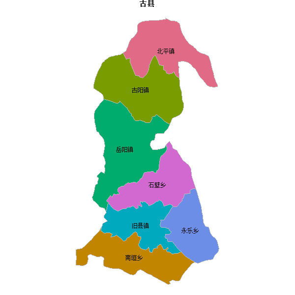 古县乡镇地图KML数据WGS84坐标系.KML