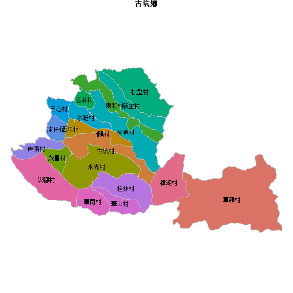 古坑鄉乡镇地图shp数据WGS84坐标系.shp