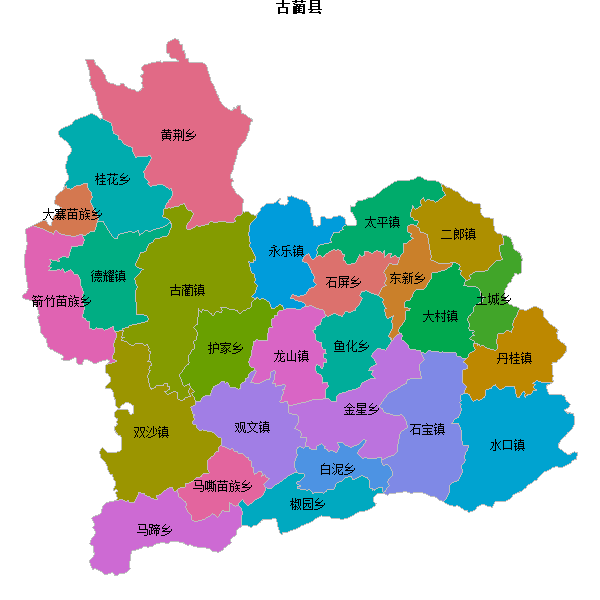 古蔺县乡镇地图shp数据WGS84坐标系.shp