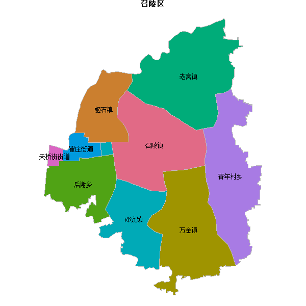召陵区乡镇地图DWG数据WGS84坐标系.DWG