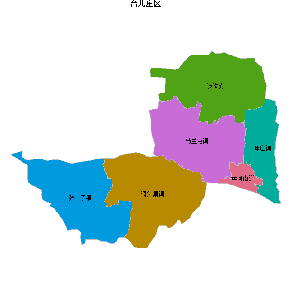 台儿庄区乡镇地图shp数据WGS84坐标系.shp