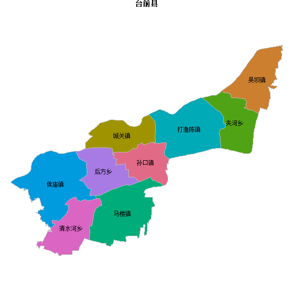 台前县乡镇地图shp数据WGS84坐标系.shp