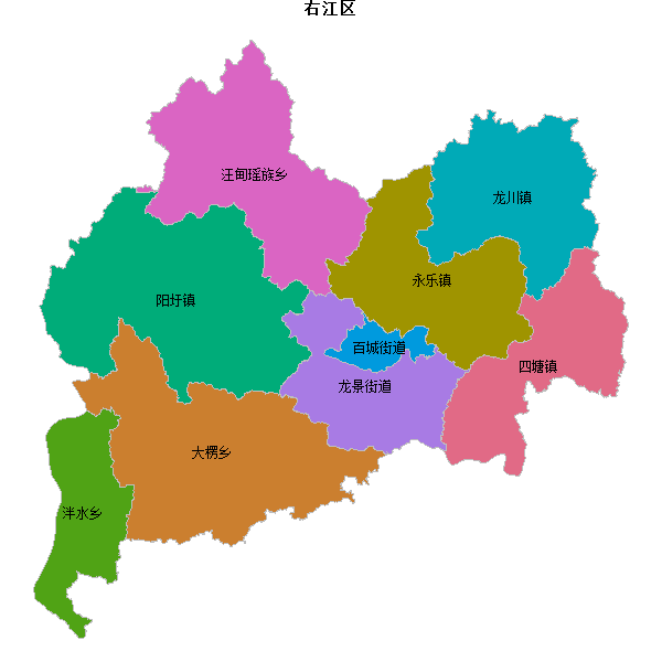 右江区乡镇地图shp数据WGS84坐标系.shp