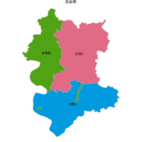 合山市乡镇地图shp数据WGS84坐标系.shp