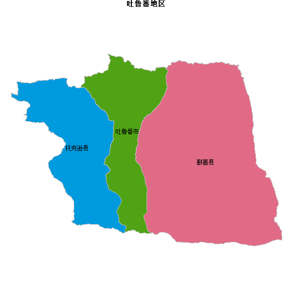 吐鲁番地区地图shp数据WGS84坐标系.shp