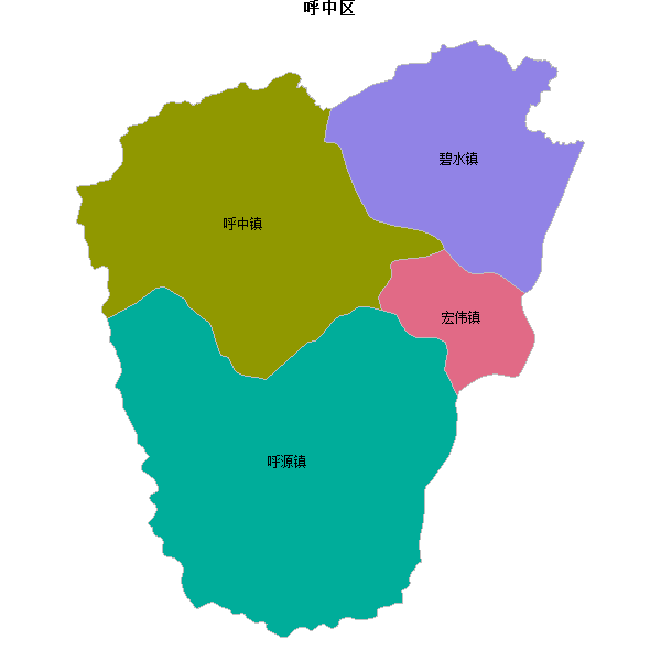 呼中区乡镇地图shp数据WGS84坐标系.shp