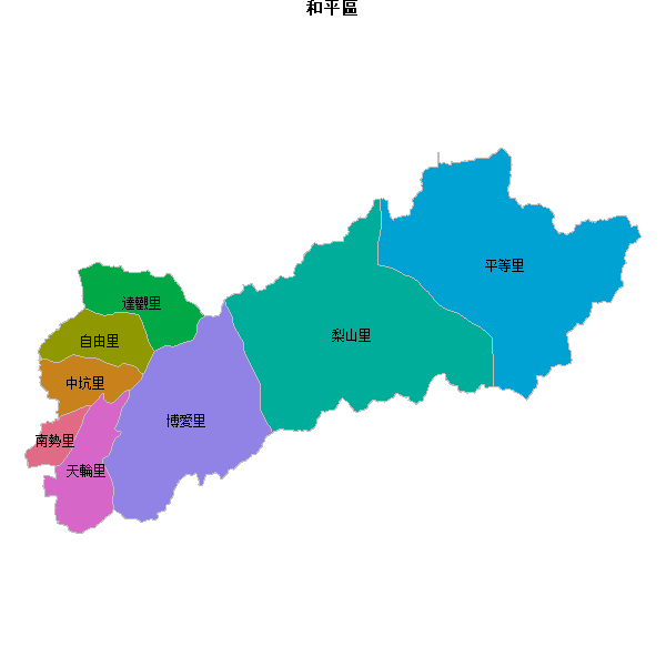 和平區乡镇地图shp数据WGS84坐标系.shp
