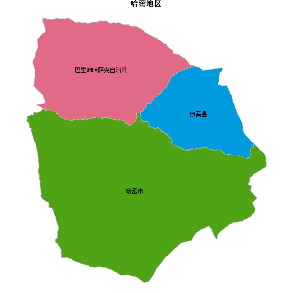 哈密地区地图shp数据WGS84坐标系.shp