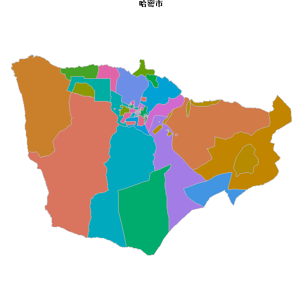 哈密市乡镇地图shp数据WGS84坐标系.shp