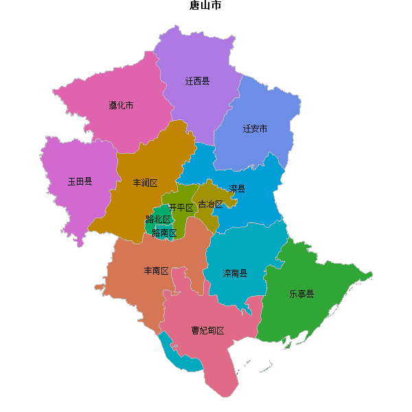 唐山市地图shp数据WGS84坐标系.shp