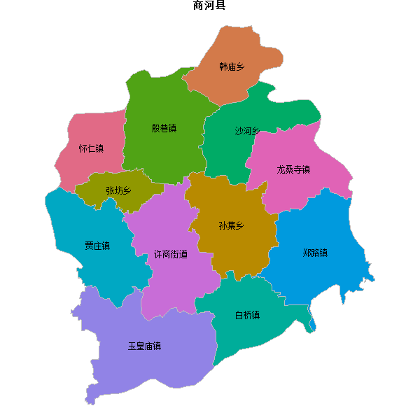 商河县乡镇地图shp数据WGS84坐标系.shp