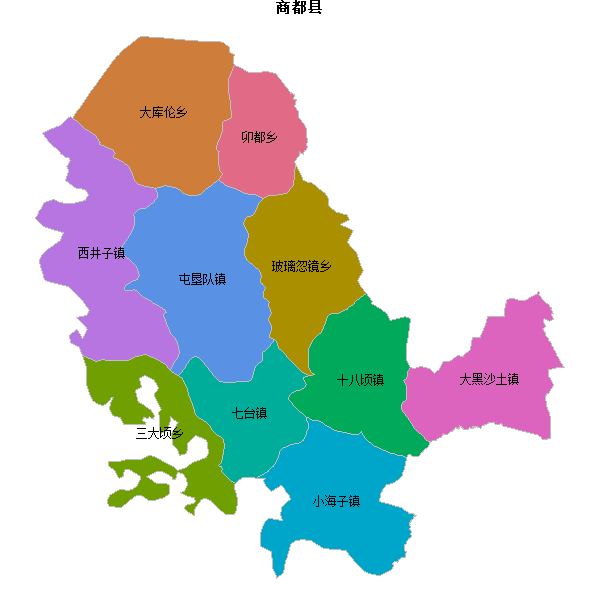 商都县乡镇地图shp数据WGS84坐标系.shp