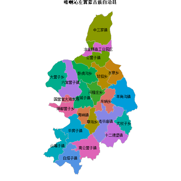 喀喇沁左翼蒙古族自治县乡镇地图KML数据WGS84坐标系.KML