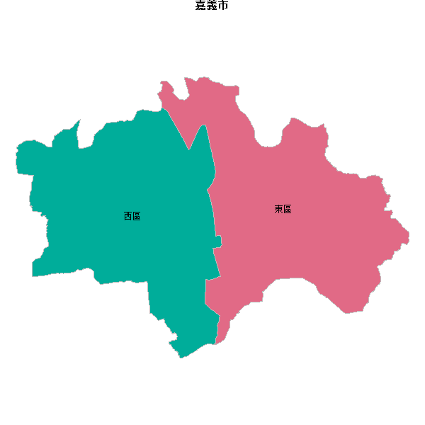 嘉義市地图shp数据WGS84坐标系.shp