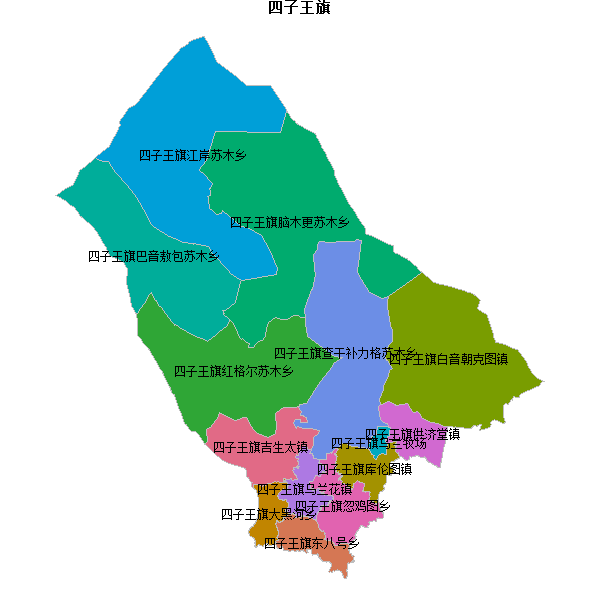 四子王旗乡镇地图KML数据WGS84坐标系.KML
