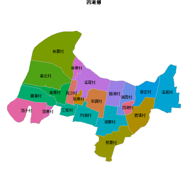 四湖鄉乡镇地图shp数据WGS84坐标系.shp