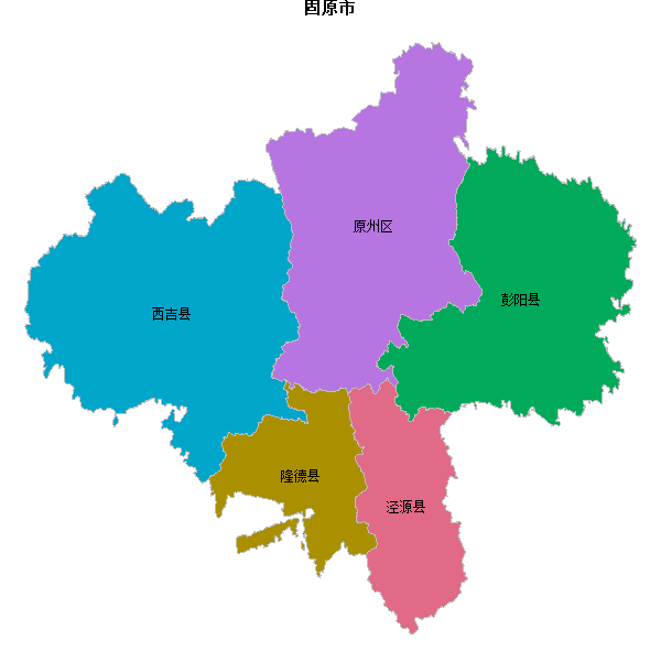 固原市地图shp数据WGS84坐标系.shp