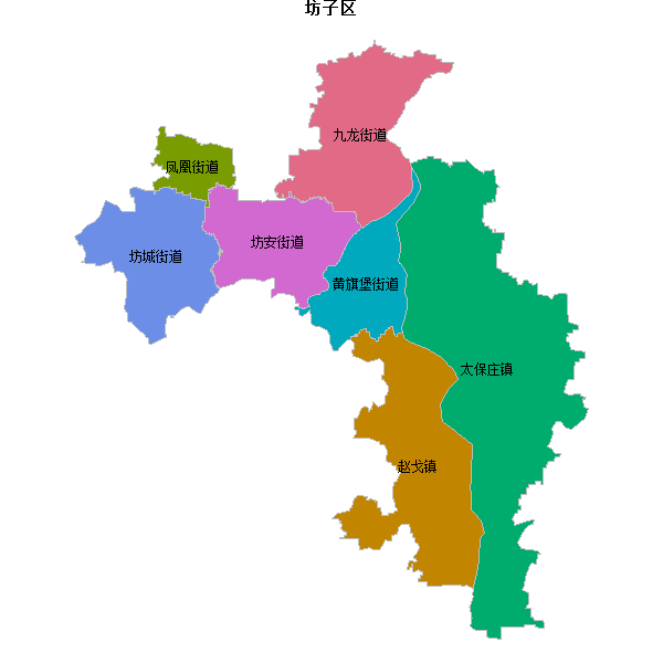坊子区乡镇地图shp数据WGS84坐标系.shp