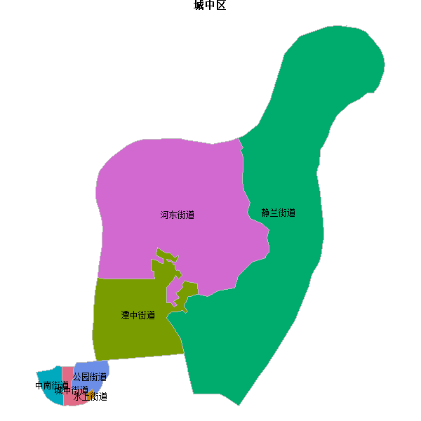 城中区乡镇地图shp数据WGS84坐标系.shp