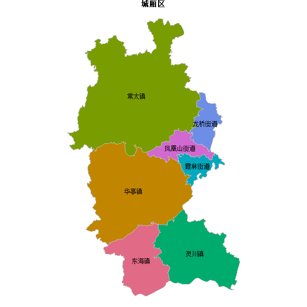 城厢区乡镇地图shp数据WGS84坐标系.shp