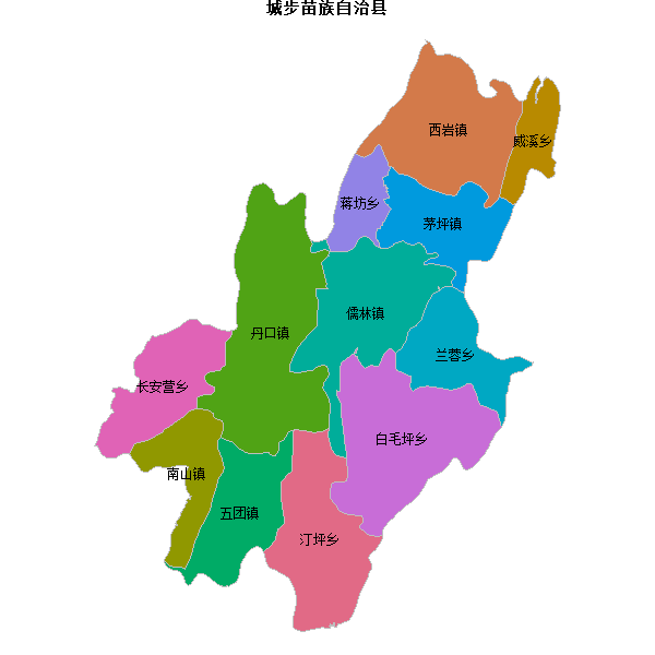 城步苗族自治县乡镇地图shp数据WGS84坐标系.shp
