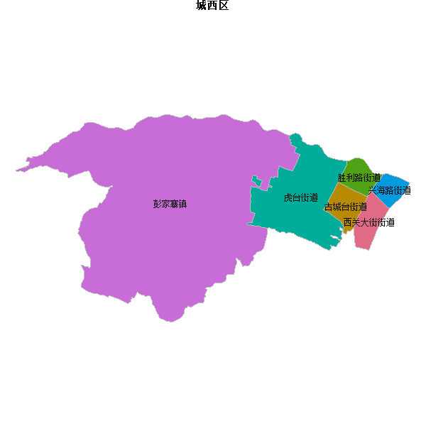 城西区乡镇地图shp数据WGS84坐标系.shp