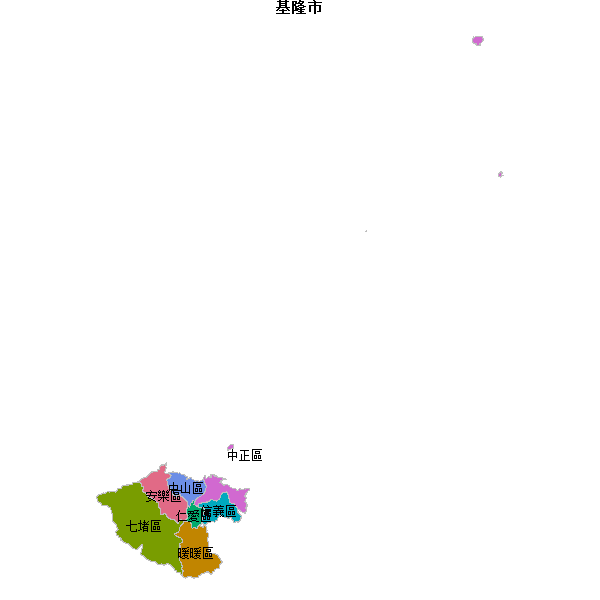 基隆市地图shp数据WGS84坐标系.shp