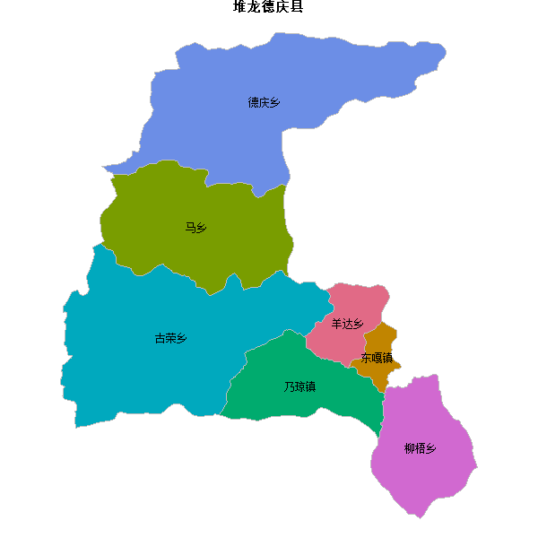 堆龙德庆县乡镇地图shp数据WGS84坐标系.shp