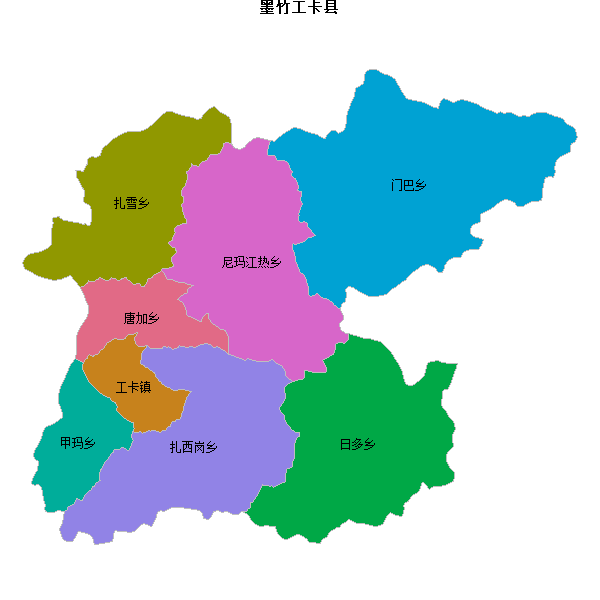 墨竹工卡县乡镇地图shp数据WGS84坐标系.shp