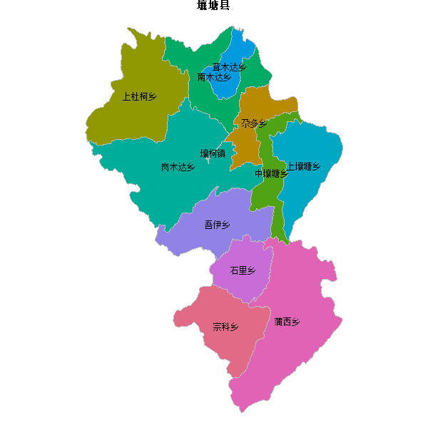 壤塘县乡镇地图shp数据WGS84坐标系.shp