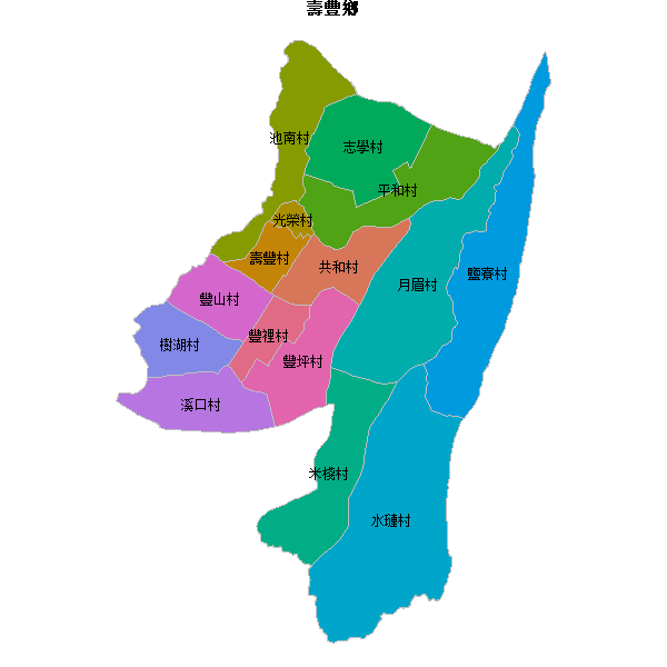 壽豐鄉乡镇地图shp数据WGS84坐标系.shp