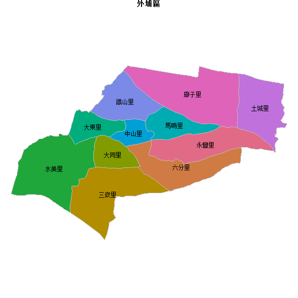 外埔區乡镇地图DWG数据WGS84坐标系.DWG