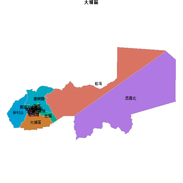 大埔區地图shp数据WGS84坐标系.shp