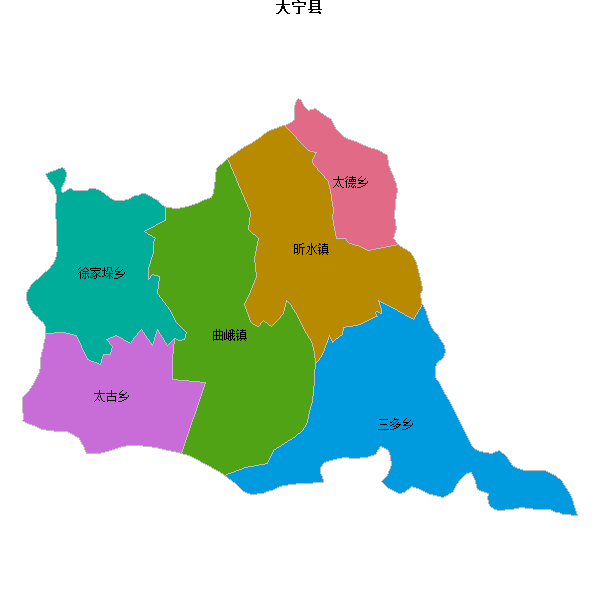 大宁县乡镇地图KML数据WGS84坐标系.KML