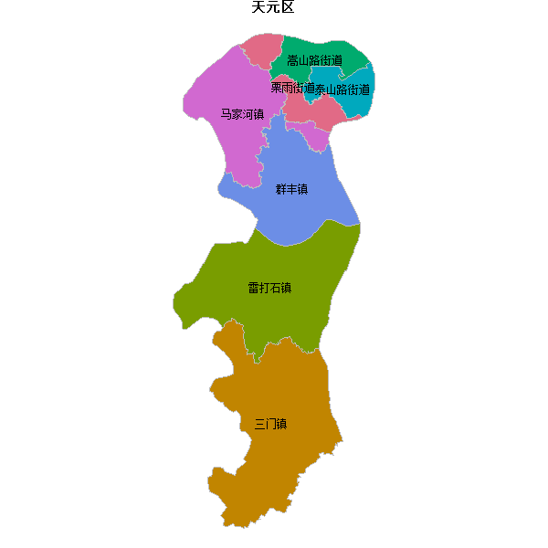 天元区乡镇地图shp数据WGS84坐标系.shp